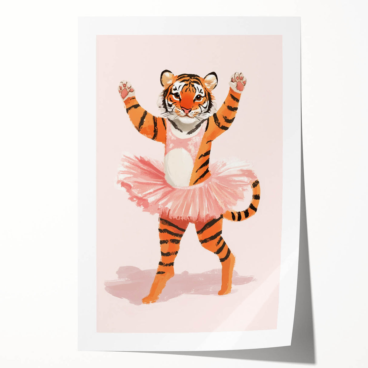 Dancing Ballerina Tiger Wall Art - Girls Room & Nursery Decor