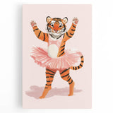 Dancing Ballerina Tiger Wall Art - Girls Room & Nursery Decor