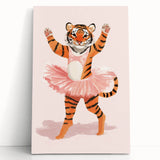 Dancing Ballerina Tiger Wall Art - Girls Room & Nursery Decor