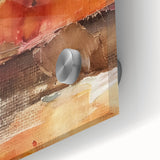 Large abstract wall art featuring autumnal colors on acrylic glass.
