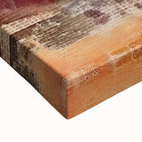 Large art depicting a black and white landscape painting on stretched canvas, ideal for bedroom wall decor.