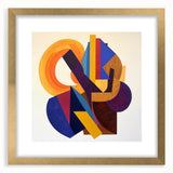 Bold Geometric Living Room Wall Art - Modern Canvas Print