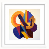 Bold Geometric Living Room Wall Art - Modern Canvas Print