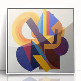 Bold Geometric Living Room Wall Art - Modern Canvas Print