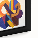 Bold Geometric Living Room Wall Art - Modern Canvas Print