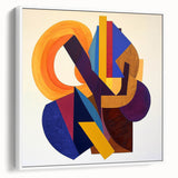 Bold Geometric Living Room Wall Art - Modern Canvas Print