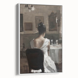 Abstract figurative wall art design in a white frame, showcasing vibrant colors and fluid shapes, ideal for modern home decor and artistic expression.