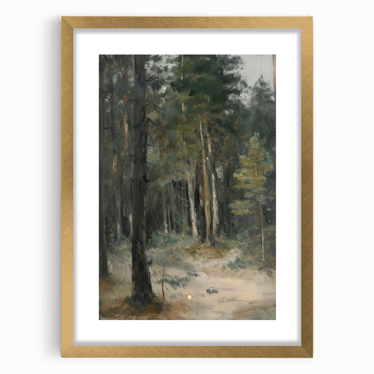 Elegant abstract floral frame with a gold mat, showcasing intricate designs in soft pastel colors, perfect for enhancing modern home decor aesthetics.