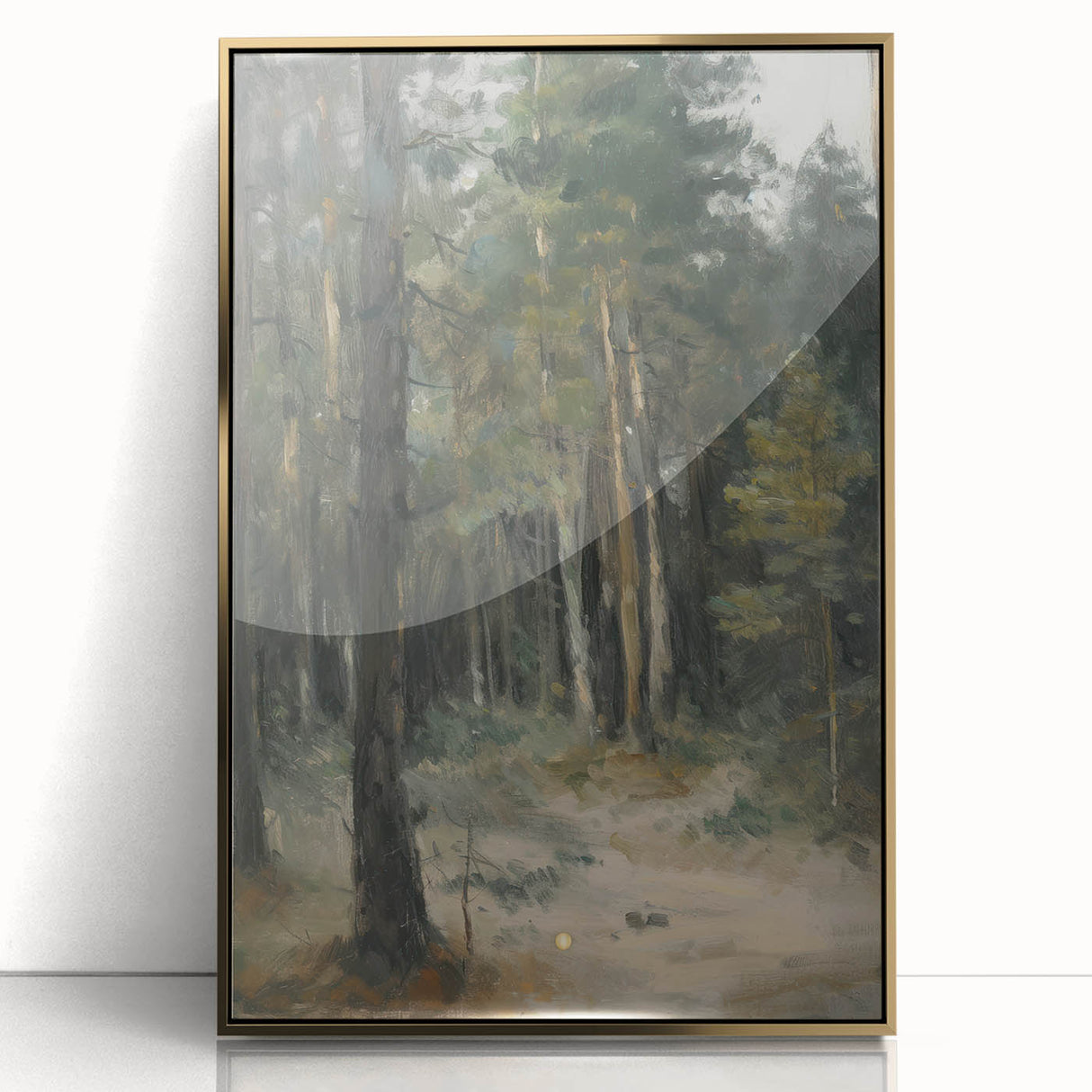 Framed acrylic artwork showcasing abstract florals in vibrant gold and soft pastel colors, ideal for modern home decor and artistic enhancement.