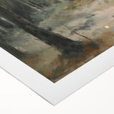 Abstract floral design on rolled canvas showcasing vibrant colors like pink, green, and gold, elegantly packaged in a protective cardboard tube for shipping. Perfect for modern home decor.