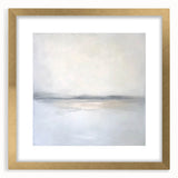 Abstract landscape art frame with a gold mat, showcasing a striking blend of colors and textures. Ideal for modern home decor, adding elegance to any space.