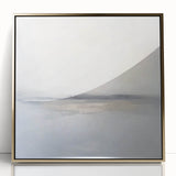 Abstract landscape artwork with vibrant gold accents and a sleek frame, showcasing a modern aesthetic suitable for contemporary home decor.