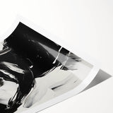 Abstract minimalist wall art print showcasing soft pastel colors and geometric shapes, elegantly rolled and packaged in a protective cardboard tube for easy display.