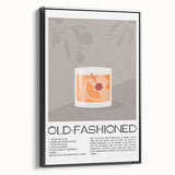 Black and white vintage poster art of a landscape on framed canvas, suitable for bedroom decor.