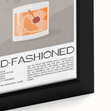 Extra large black wall art on canvas featuring a close-up of colorful, textured food and drinks, ideal for living room decor.