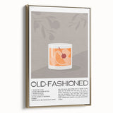 Framed vintage poster art depicting a black and white landscape, ideal for bedroom wall decor.