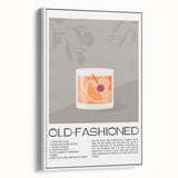 Extra large vintage poster art on framed canvas featuring colorful food and drink motifs, ideal for living room decor.