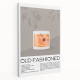 Large canvas featuring an array of colorful fruit and beverage illustrations, ideal for kitchen wall art.