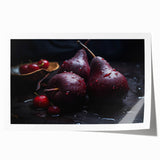 Extra large rolled canvas with vibrant watercolor fruits, ideal for dining room or kitchen decor.