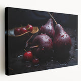 Large canvas print featuring an array of colorful fruits, ideal for kitchen wall art.