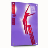 Contemporary Dance Poster - Bold Modern Wall Art in Red and Purple