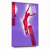 Contemporary Dance Poster - Bold Modern Wall Art in Red and Purple