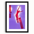 Contemporary Dance Poster - Bold Modern Wall Art in Red and Purple