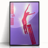 Contemporary Dance Poster - Bold Modern Wall Art in Red and Purple