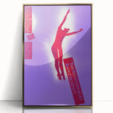 Contemporary Dance Poster - Bold Modern Wall Art in Red and Purple