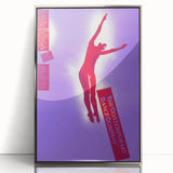 Contemporary Dance Poster - Bold Modern Wall Art in Red and Purple