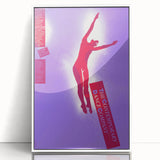 Contemporary Dance Poster - Bold Modern Wall Art in Red and Purple