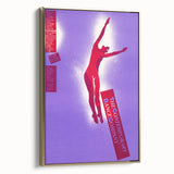 Contemporary Dance Poster - Bold Modern Wall Art in Red and Purple