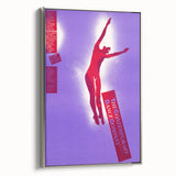 Contemporary Dance Poster - Bold Modern Wall Art in Red and Purple