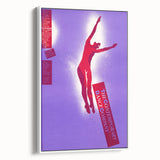 Contemporary Dance Poster - Bold Modern Wall Art in Red and Purple