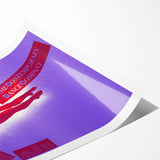 Contemporary Dance Poster - Bold Modern Wall Art in Red and Purple