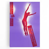 Contemporary Dance Poster - Bold Modern Wall Art in Red and Purple
