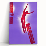 Contemporary Dance Poster - Bold Modern Wall Art in Red and Purple