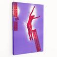 Contemporary Dance Poster - Bold Modern Wall Art in Red and Purple