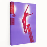Contemporary Dance Poster - Bold Modern Wall Art in Red and Purple