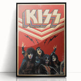 KISS Retro Wall Art Vintage Prints 80s Rock Band Poster