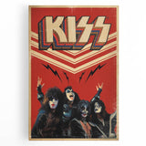 KISS Retro Wall Art Vintage Prints 80s Rock Band Poster