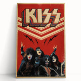 KISS Retro Wall Art Vintage Prints 80s Rock Band Poster