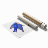 Vintage Realism Art Print of Bluebird and Titlark Birds Illustration