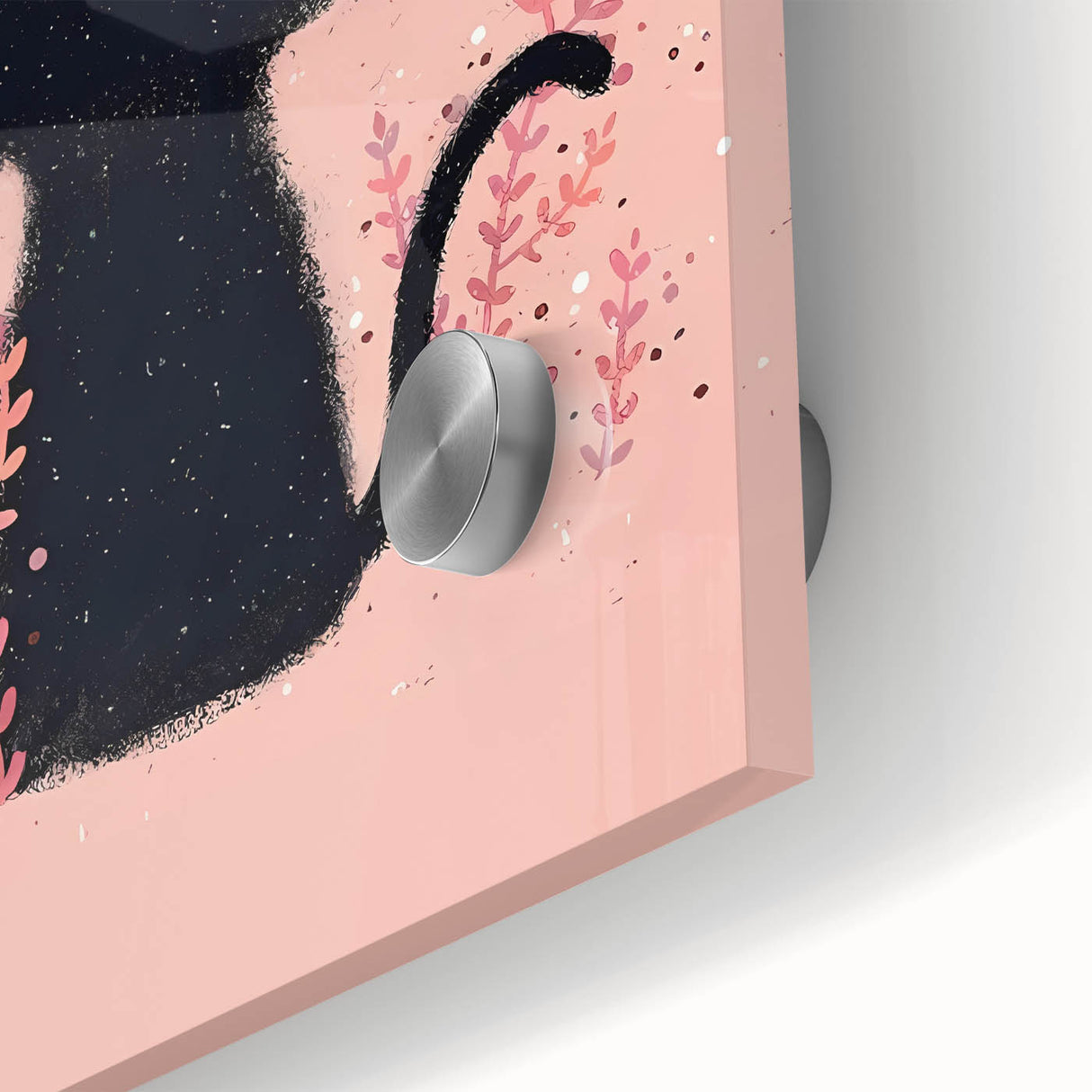 Adorable Black Cat Wall Art - Girls Room & Nursery Decor