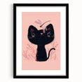 Adorable Black Cat Wall Art - Girls Room & Nursery Decor
