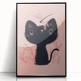 Adorable Black Cat Wall Art - Girls Room & Nursery Decor