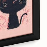 Adorable Black Cat Wall Art - Girls Room & Nursery Decor