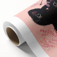 Adorable Black Cat Wall Art - Girls Room & Nursery Decor