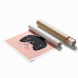 Adorable Black Cat Wall Art - Girls Room & Nursery Decor