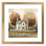 Extra large abstract art print featuring textured fall colors on a framed canvas, ideal for living room decor.